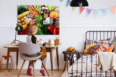 Magnetic wall board Fresh vegetables