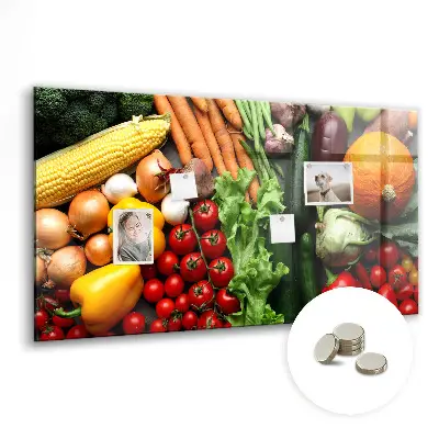 Magnetic wall board Fresh vegetables