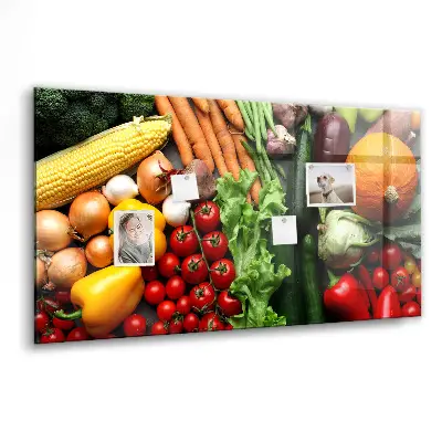 Magnetic wall board Fresh vegetables