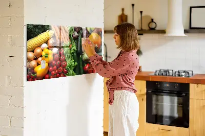 Magnetic wall board Fresh vegetables