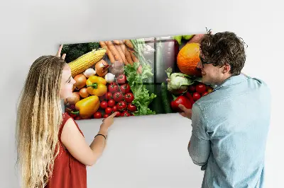Magnetic wall board Fresh vegetables