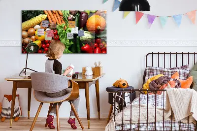 Magnetic wall board Fresh vegetables