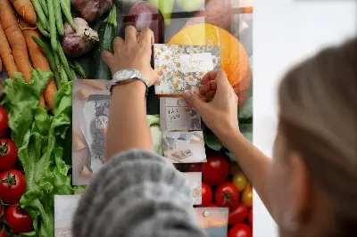 Magnetic wall board Fresh vegetables