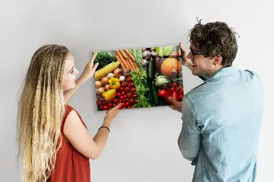 Magnetic wall board Fresh vegetables