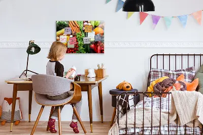 Magnetic wall board Fresh vegetables