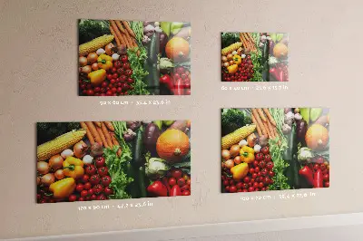Magnetic wall board Fresh vegetables