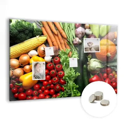 Magnetic wall board Fresh vegetables