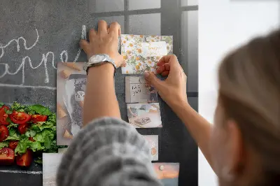 Magnetic glass dry erase board Bon appetit inscription