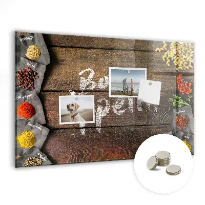 Magnetic wall board The inscription bon appetit