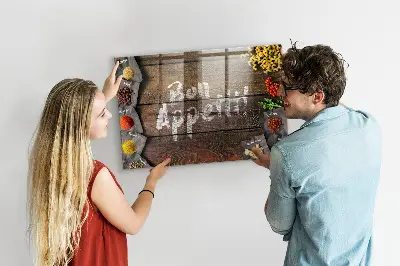 Magnetic wall board The inscription bon appetit