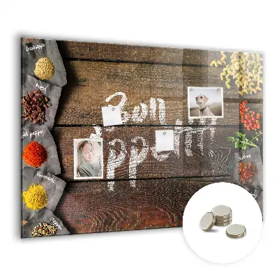 Magnetic wall board The inscription bon appetit