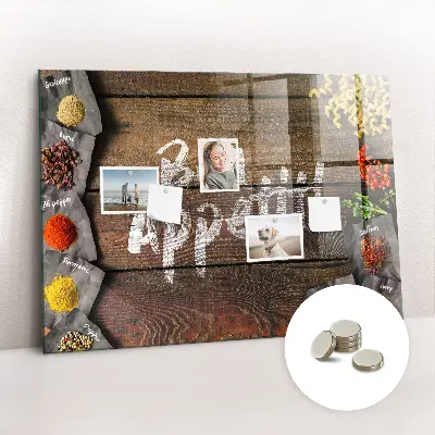 Magnetic wall board The inscription bon appetit