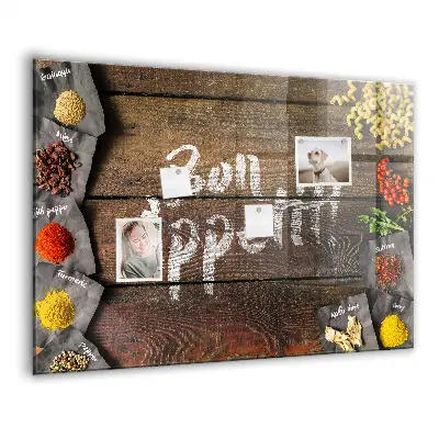 Magnetic wall board The inscription bon appetit