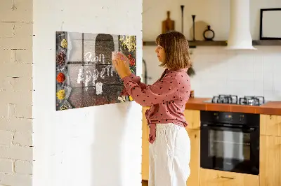 Magnetic wall board The inscription bon appetit