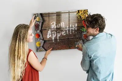 Magnetic wall board The inscription bon appetit