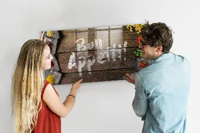 Magnetic wall board The inscription bon appetit