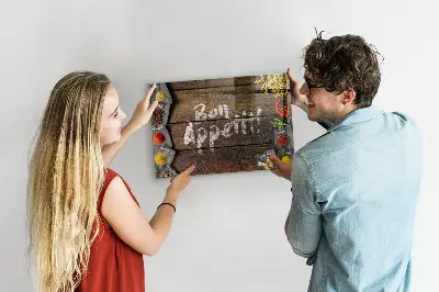 Magnetic wall board The inscription bon appetit