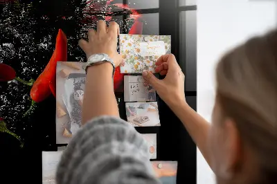 Magnetic glass dry erase board Peppers in water