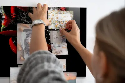 Magnetic glass dry erase board Peppers in water