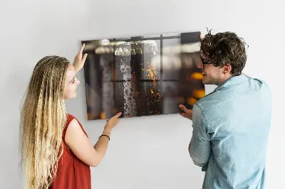 Magnetic glass dry erase board Glass bottles