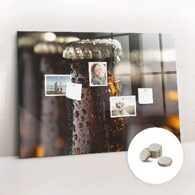 Magnetic glass dry erase board Glass bottles