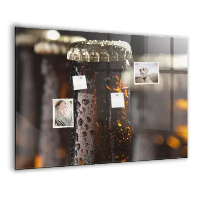 Magnetic glass dry erase board Glass bottles
