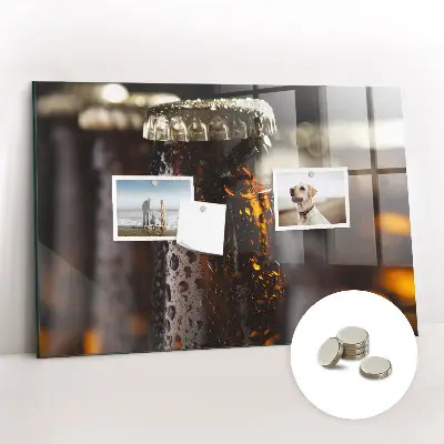 Magnetic glass dry erase board Glass bottles