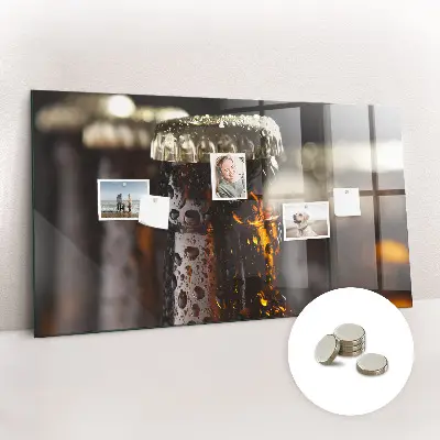 Magnetic glass dry erase board Glass bottles