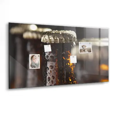 Magnetic glass dry erase board