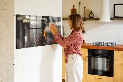 Magnetic glass dry erase board Glass bottles
