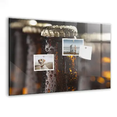 Magnetic glass dry erase board Glass bottles