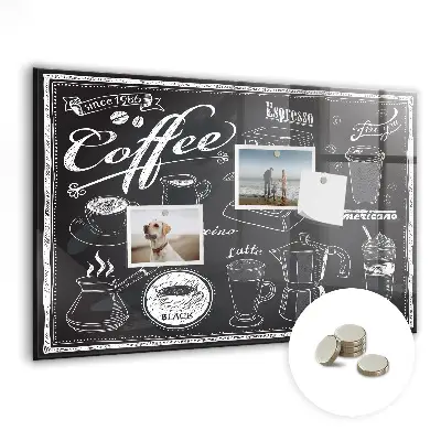 Magnetic wall board for coffee machines