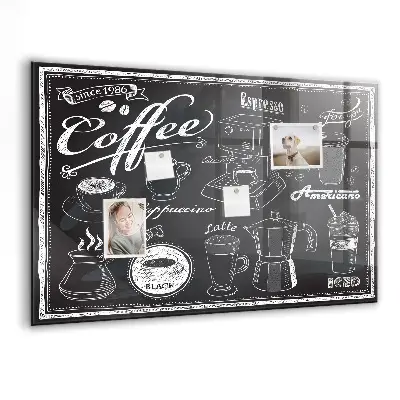 Magnetic wall board for coffee machines