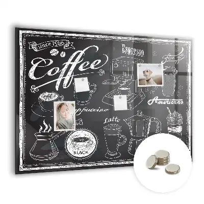 Magnetic wall board for coffee machines