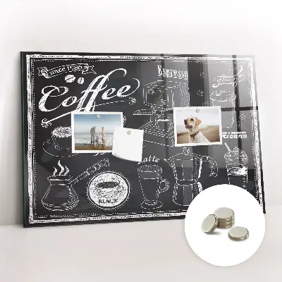 Magnetic wall board for coffee machines