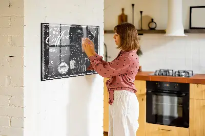 Magnetic wall board for coffee machines