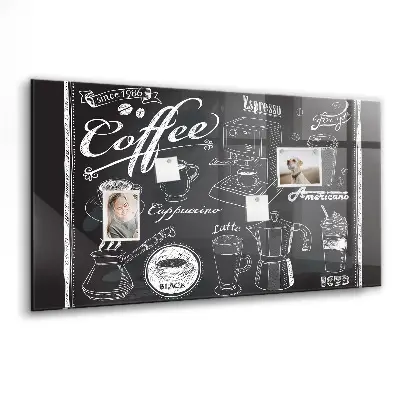 Magnetic wall board for coffee machines