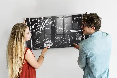 Magnetic wall board for coffee machines