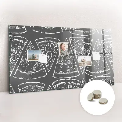 Painted pizza magnet board