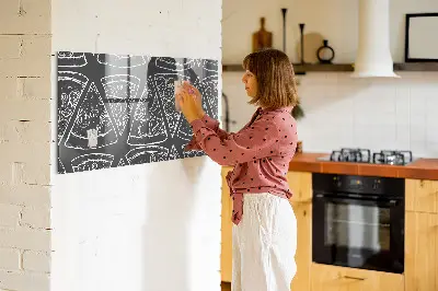 Magnet board Painted pizza