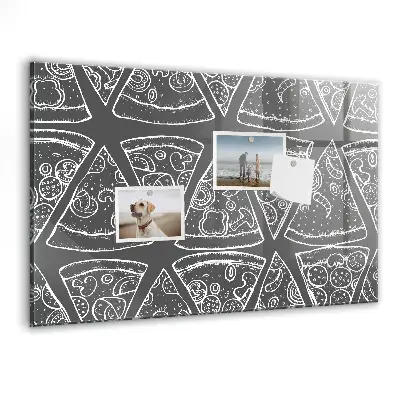 Painted pizza magnet board