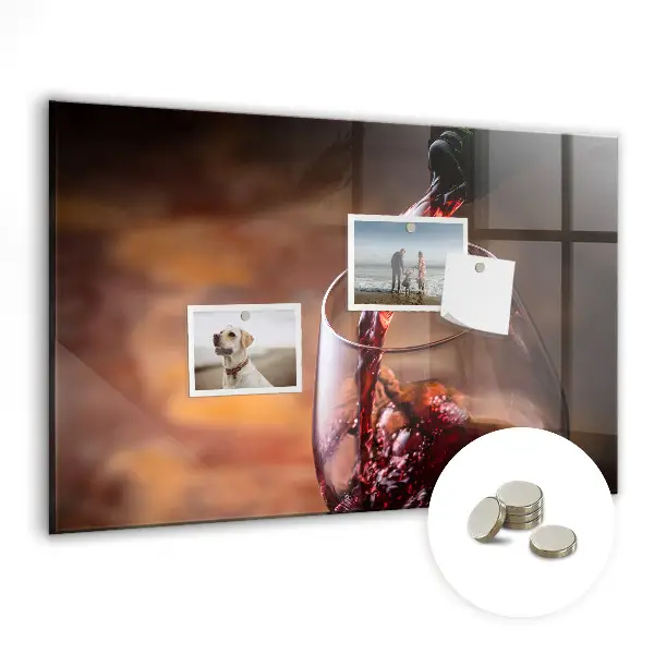Glass of Wine Magnetic Board