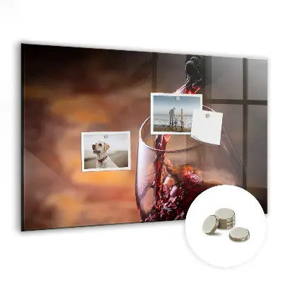 Glass of Wine Magnetic Board