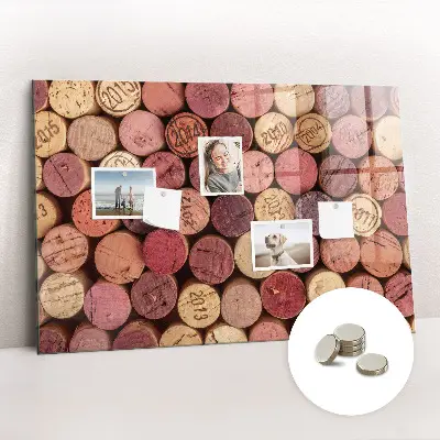 Magnetic wall board for wine corks
