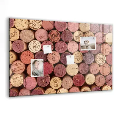 Magnetic wall board for wine corks