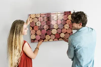 Magnetic wall board for wine corks