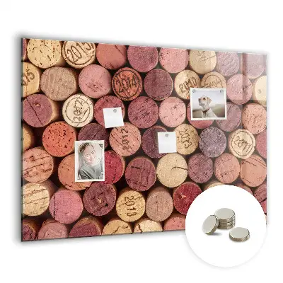 Magnetic wall board for wine corks