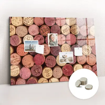 Magnetic wall board for wine corks