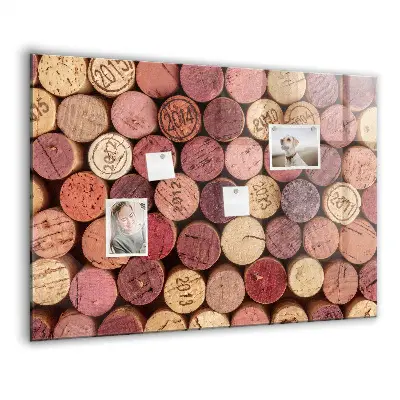 Magnetic wall board for wine corks