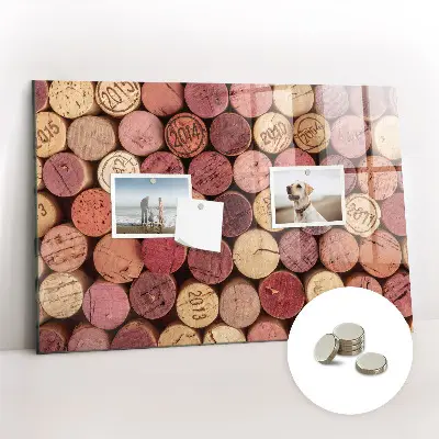 Magnetic wall board for wine corks